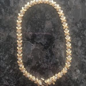 Diamond and gold xoxo bracelet